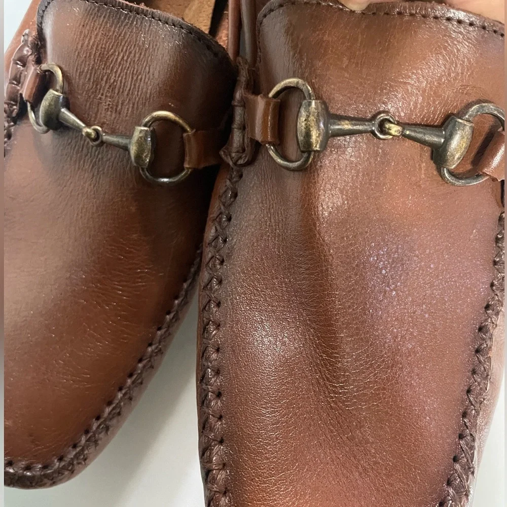 Studio Infinite cognac Dalton Leather loafer horse bit US size 12 made in Brazil